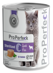 PRO PERFECK KUZU ETLİ KISIR YETİŞKİN KEDİ KONSERVESİ 400 GR 12 ADET