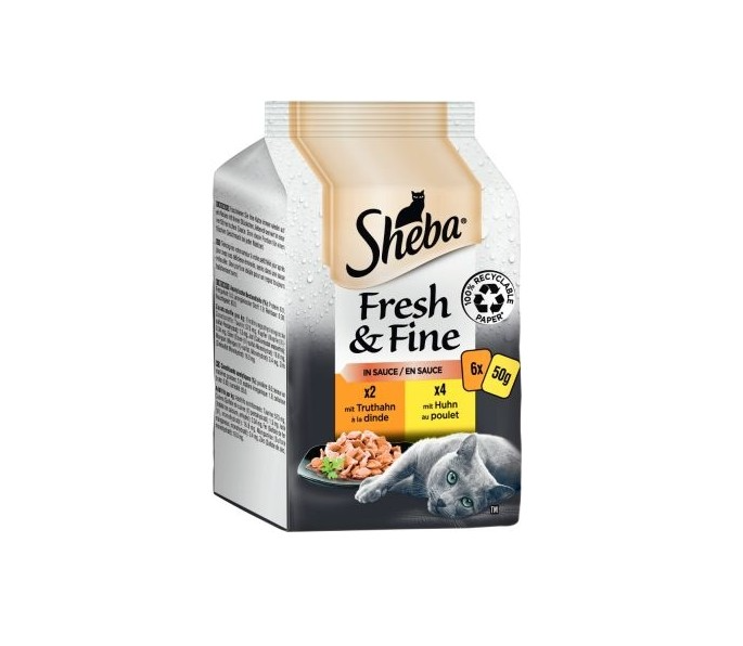 Sheba Fresh & Fıne 6X50 gr Yaş Mama Tavuk & Hindi