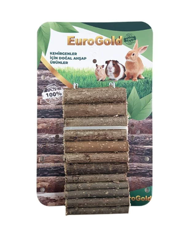 EuroGold Doğal Ahşap Kemirgen Tüneli 7x30cm