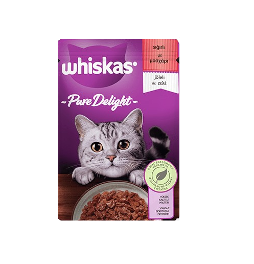 Whiskas Pure Delight Sığır Etli Pouch 85 Gr X 28 Adet