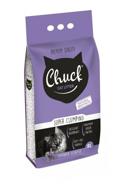 Chuck 5 Litre Lavanta İnce Bentonit Kedi Kumu