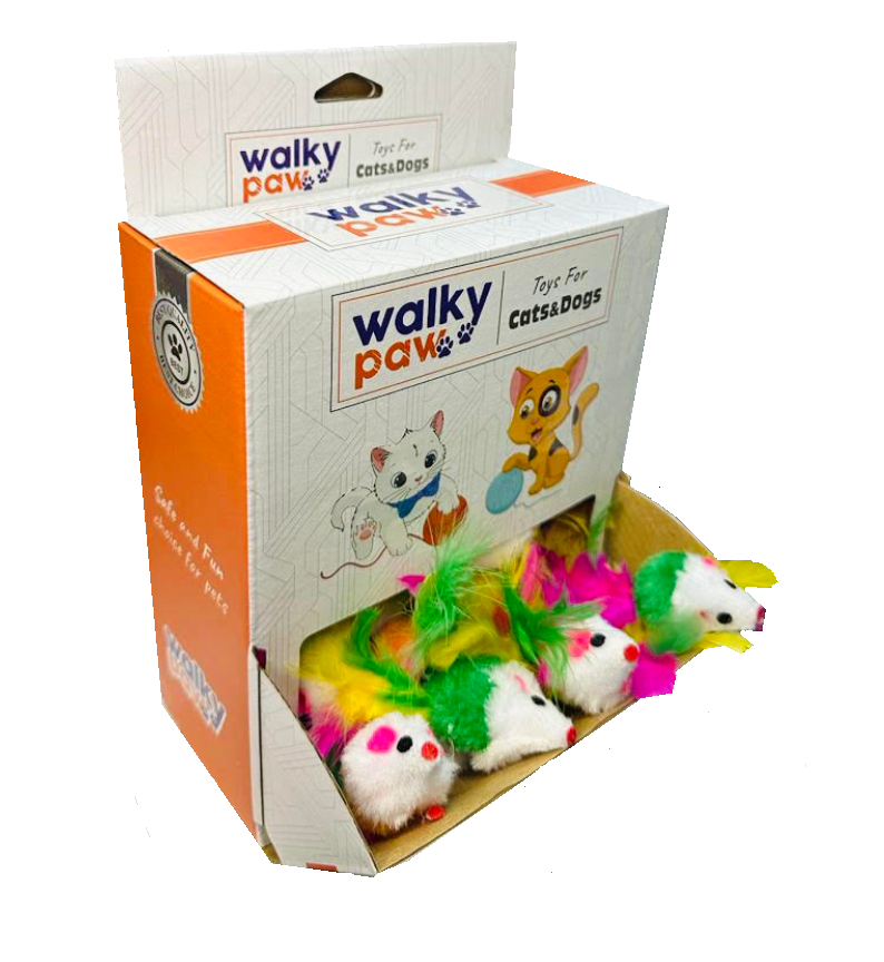 Walky Paw Kedi Oyuncağı 4 Cm 70'Li Renkli Fare