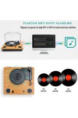 Record Master TT-249 Retro Pikap - Bluetooth Kayıt Özelliği
