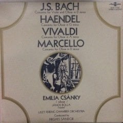 Emilia Csanky Bach Haendel Vivaldi Marcello LP Plak