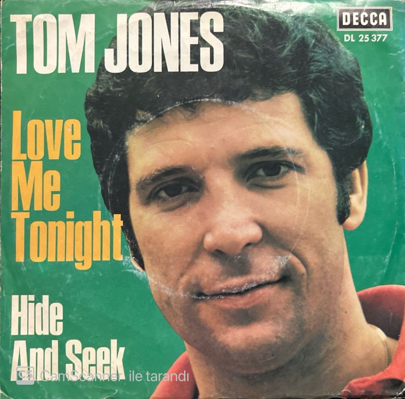 Tom Jones Love Me Tonight 45lik Plak