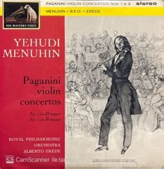 Yehudi Menuhin Paganini Violin Concertos LP Plak