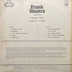Frank Sinatra Romantic Songs From The Early Years LP Plak