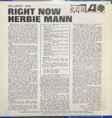 Herbie Mann Right Now LP Plak