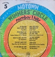 Motown Winners' Circle Number 1 Hits Volume 5 LP Plak