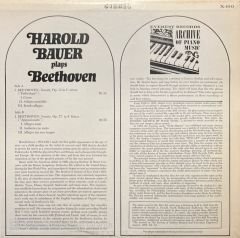 Harold Bauer Plays Beethoven LP Plak