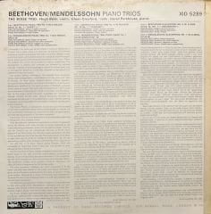 Mendelssohn Beethoven Piano Trio LP Plak