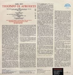 Carl Orff Trionfo Di Afrodite LP Plak