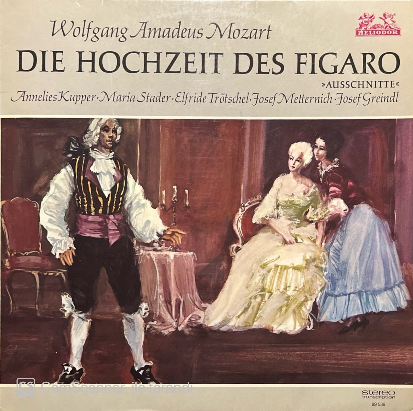 Wolfgang Amadeus Mozart Die Hochzeit Des Figaro LP Plak
