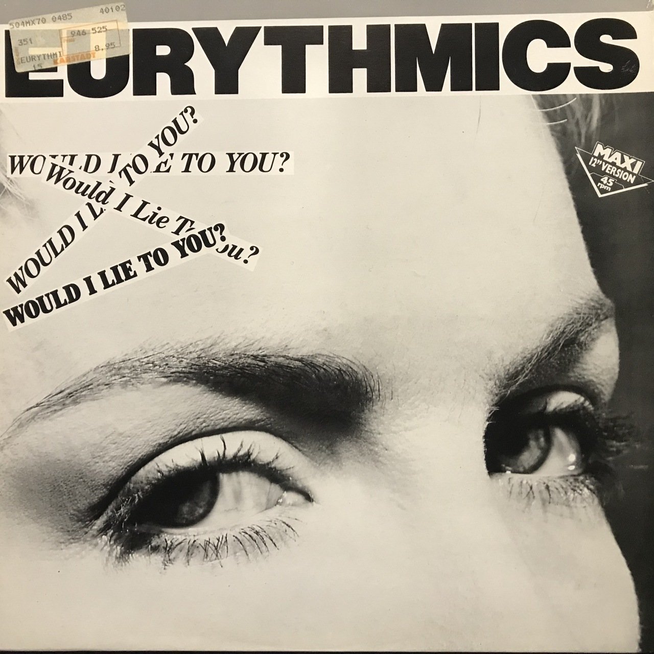 Eurythmics Would I Lie To You Maxi Single LP Plak