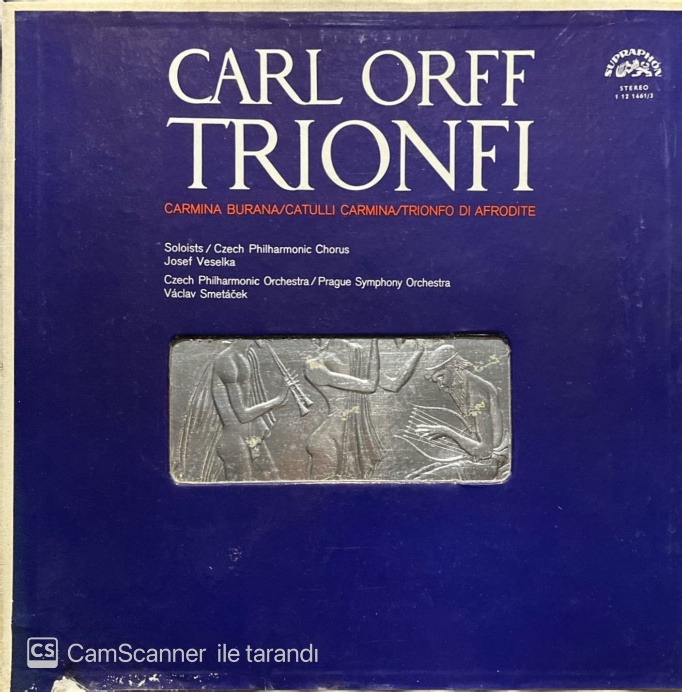 Carmina Burana Carl Orff Trionfi 3 LP Box Set Plak