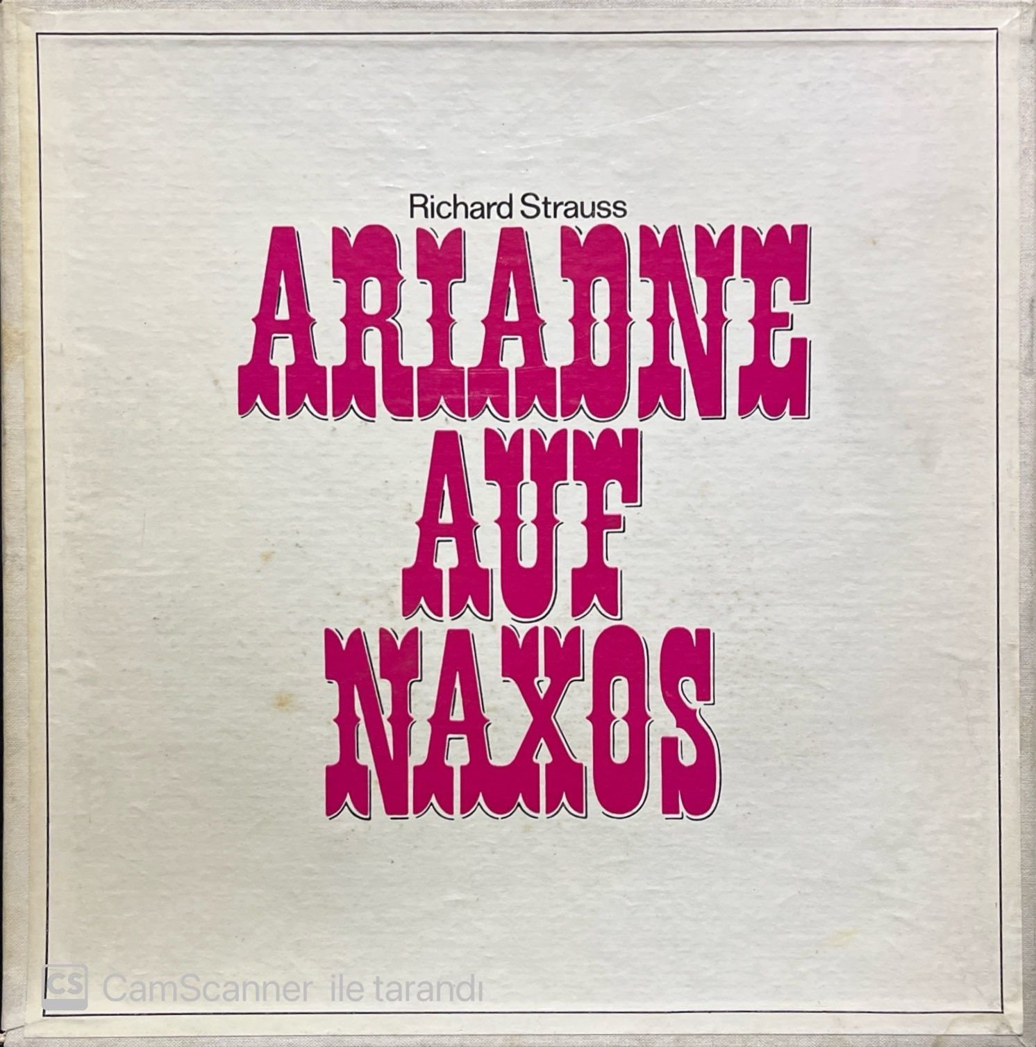 Richard Strauss Ariadne Auf Naxos 3 LP Box Set Plak