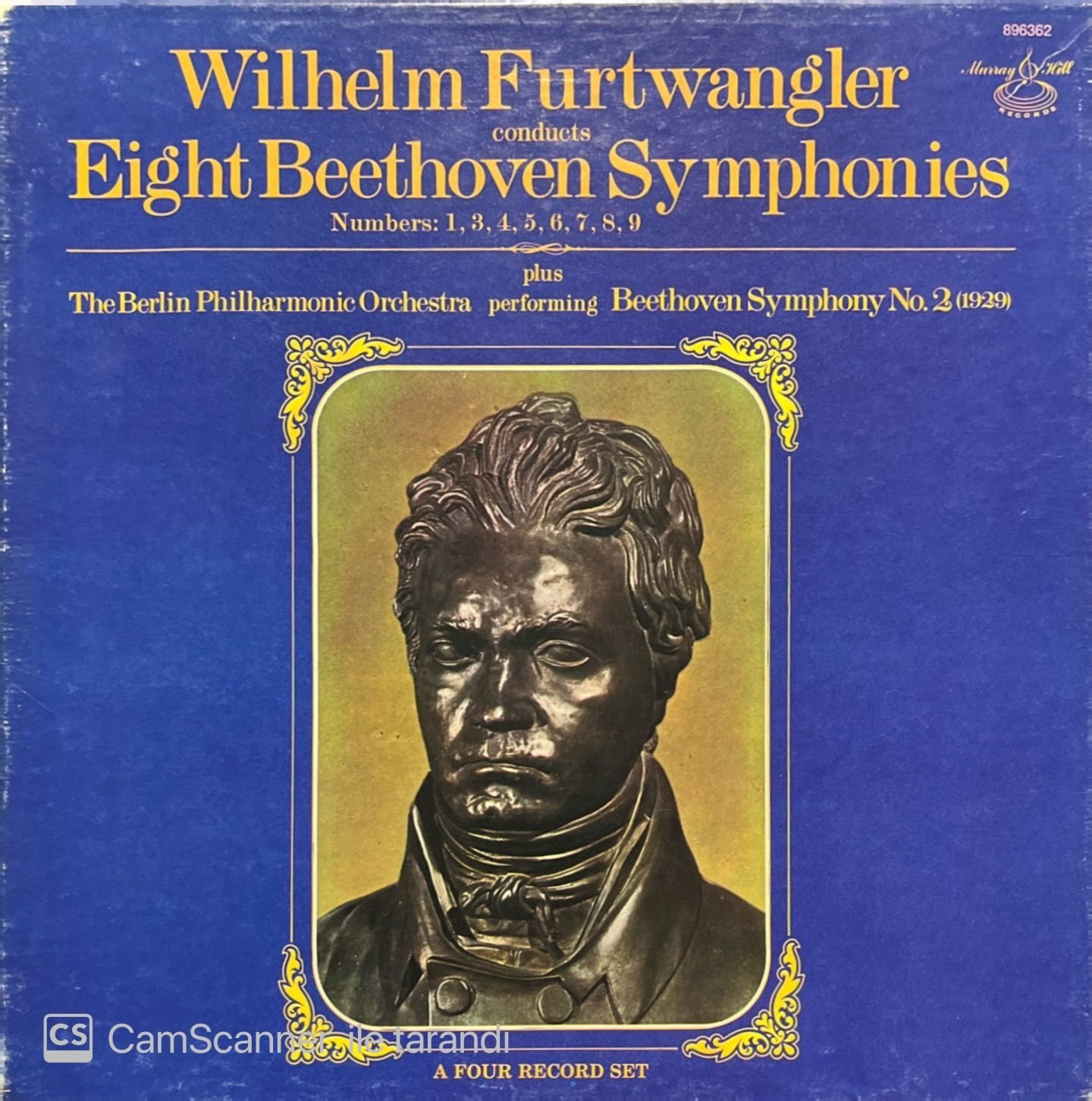 Ludwig van Beethoven Wilhelm Furtwängler Eight Beethoven Symphonies 4 LP Box Set Plak