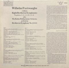 Ludwig van Beethoven Wilhelm Furtwängler Eight Beethoven Symphonies 4 LP Box Set Plak