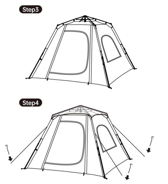 Naturehike Ango Pop Up (UPF 50+) Otomatik 3 Kişilik Aile Çadırı