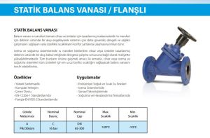 Ayvaz Balans Vanası / Statik Tip / Flanşlı DN125