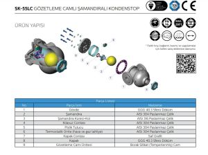 Şamandıralı Kondenstop / Termostatik Hava Tahliyeli DİŞLi SK-55 11/4''