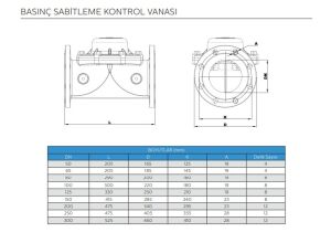 BASINÇ SABİTLEME KONTROL VANASI DN300