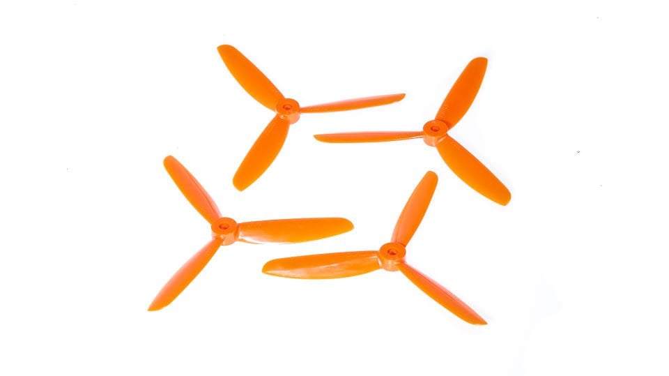 3 Blade Propeller 5x45 Orange  (2 CCW 2CW) 4 ADET