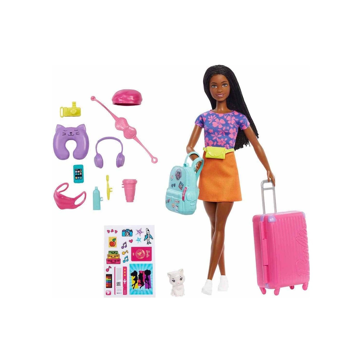 Barbie Brooklyn Seyahatte Bebeği ve Aksesuarı