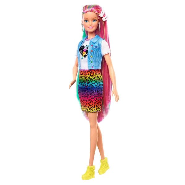 Barbie Leopar Desenli Saçlar