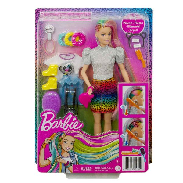 Barbie Leopar Desenli Saçlar