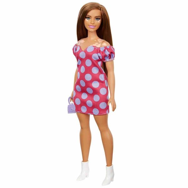 Barbie Fashionistas Pembe-Mor Renkli Elbiseli