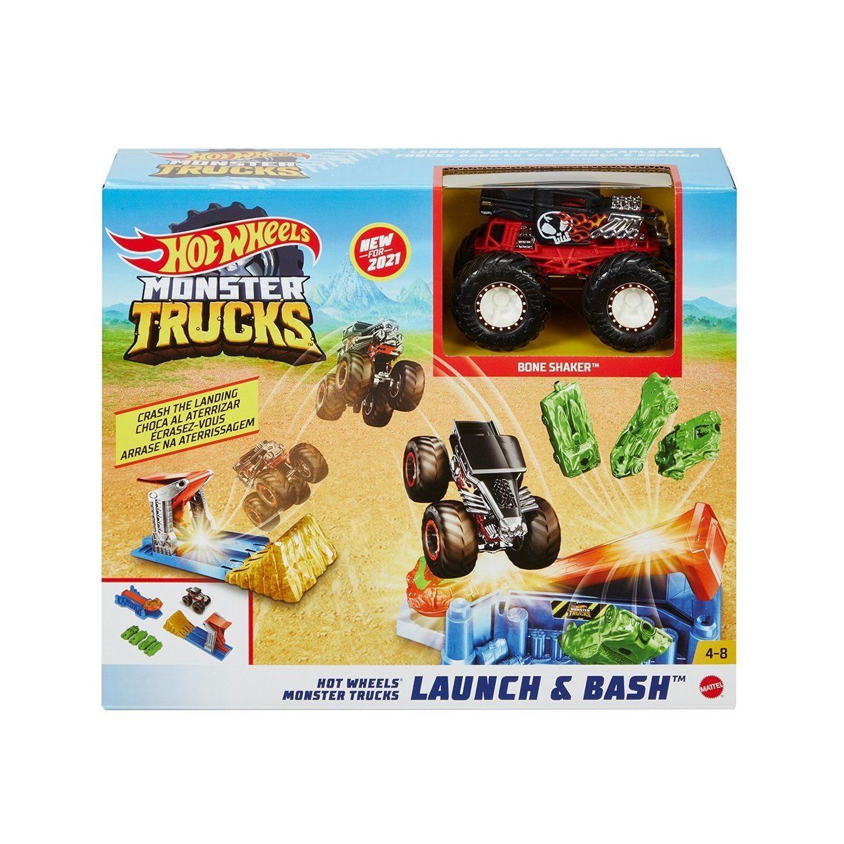 Hot Wheels Monster Trucks Fırlat ve Çarpış Oyun Seti