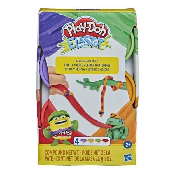 Play-Doh Elastik 4'lü Hamur - Çarpıcı Renkler