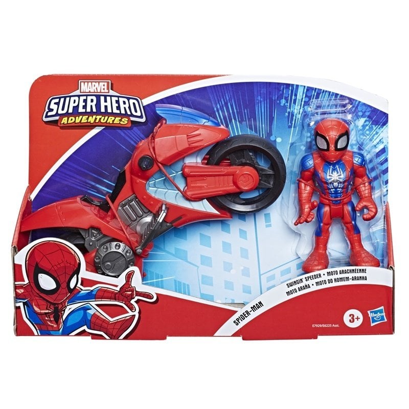 Marvel Super Hero Adventures - Spider-Man Mega Mini Figür ve Motosikleti