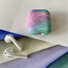 Mermer Desenli Renkli AirPods Kılıf