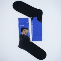 Tesla Portre Desenli Çorap
