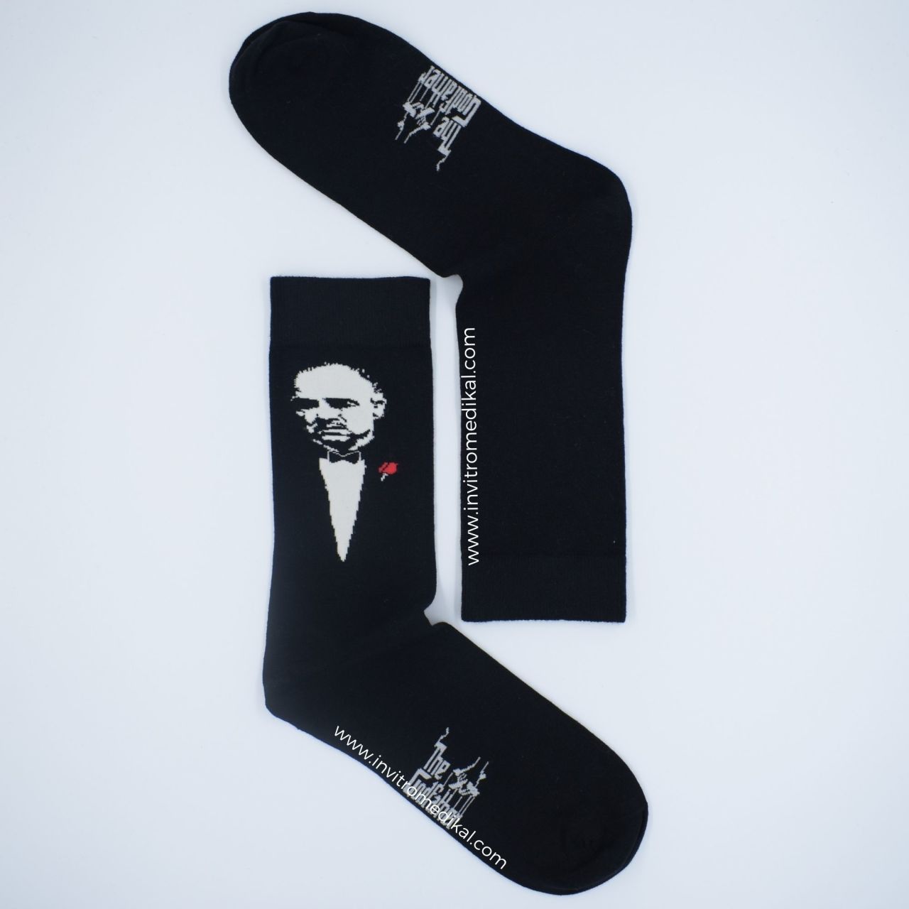 The Godfather Vito Corleone Desenli Siyah Renkli Çorap