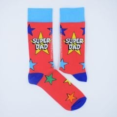 Super Dad Desenli Renkli Çorap