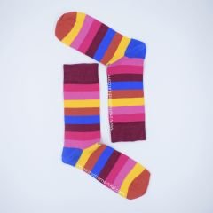 Rengarenk Desenli Çorap