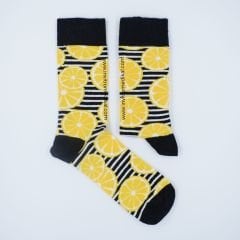 Limon Desenli Çorap