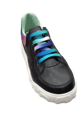Siyah  Rengi Neon Rengi Detaylı Sneakers