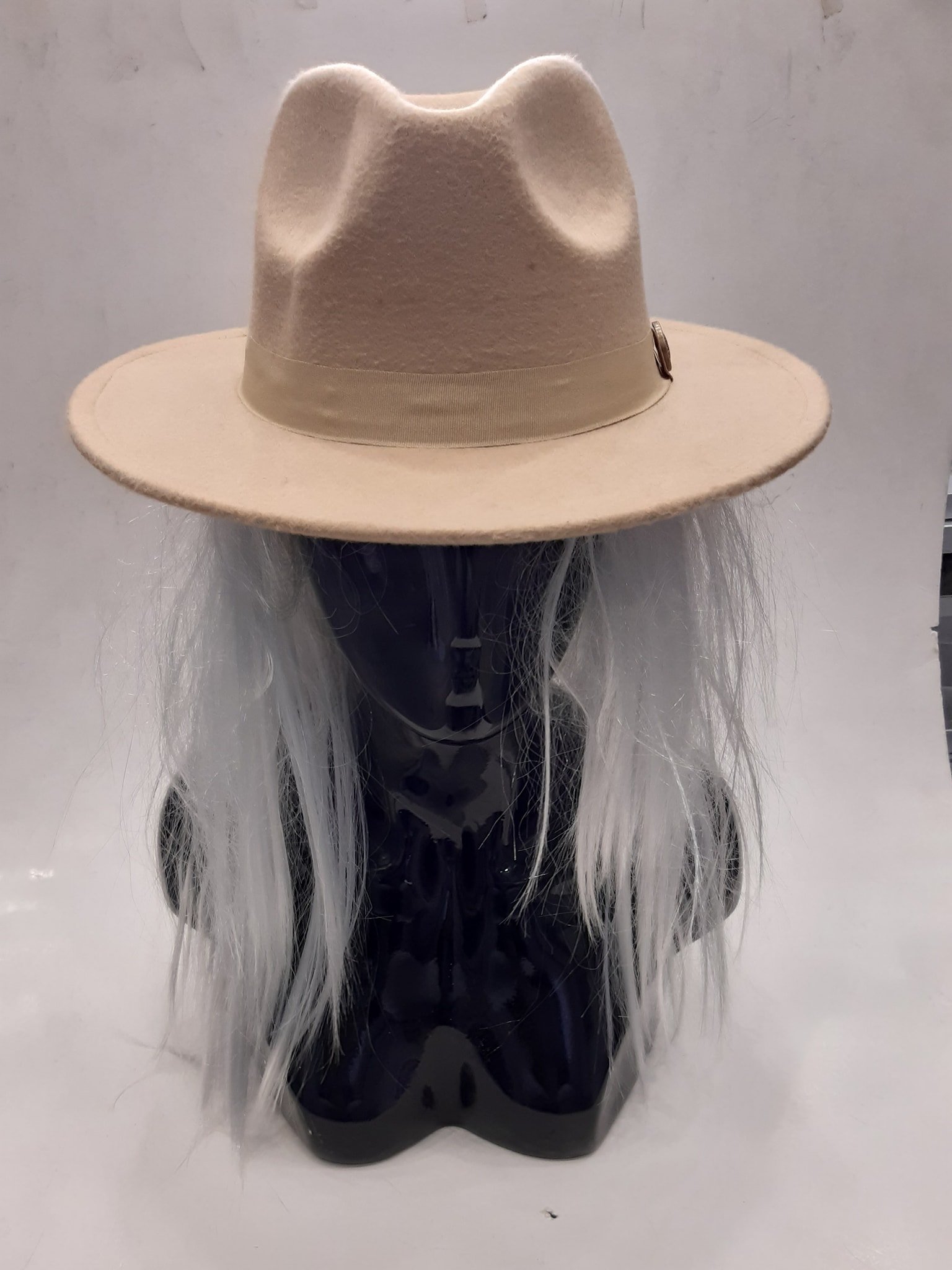 Bej Rengi  Kaşmir Kumaş  Kovboy Modeli Kalıp Şapka