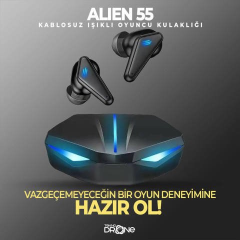 Alien 55 Kablosuz Işıklı Oyuncu Kulaklığı