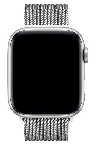 Apple Watch Uyumlu Metal Hasır Kordon Gümüş