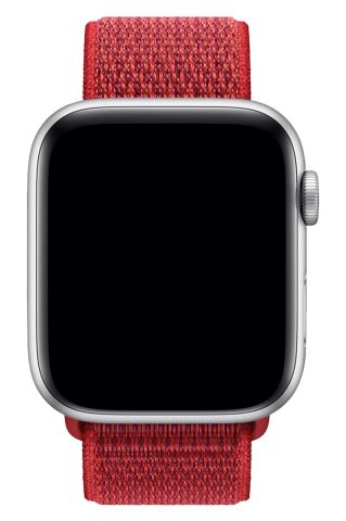 Apple Watch Uyumlu Hasır Örgü Kordon Kırmızı