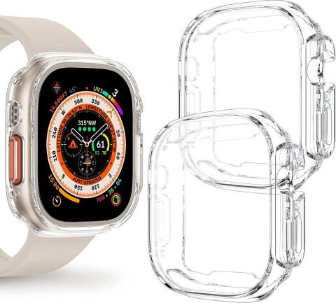 Apple Watch Uyumlu Şeffaf Full Kasa Koruyucu Silikon