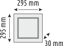 30 x 30 Backlight Clip-in Panel Led Armatür