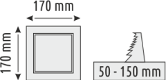 22W Ayarlanabilir  Backlight Kare Lüx Panel