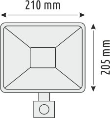 50W MİKRO RADAR SENSÖRLÜ LED PROJEKTÖR - IP65