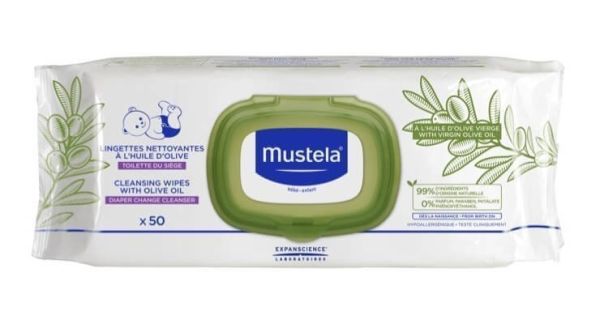 Mustela Cleansing Wipes With Olive (50wipes)